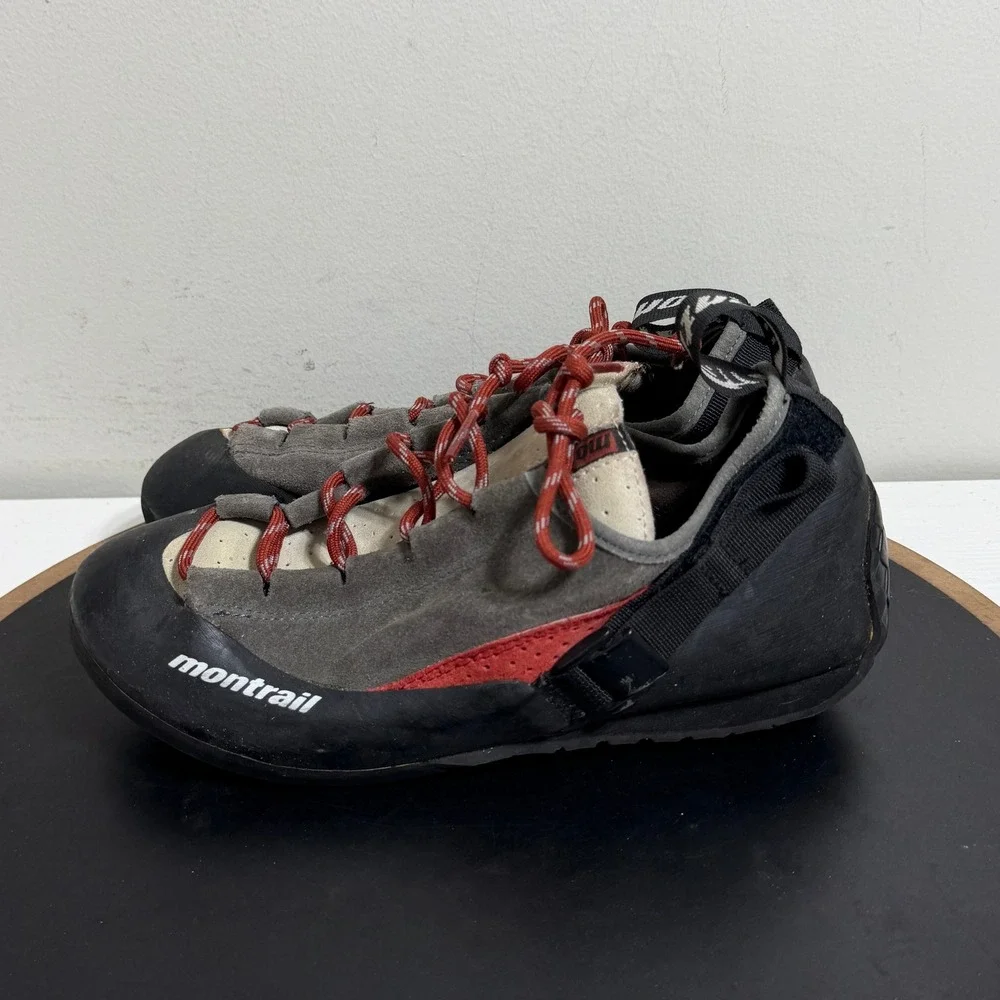 Montrail Rock Climbing Shoes Men US‎ 7.5 Approach Technical Suede Red Gray